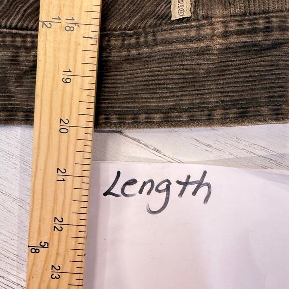 VTG American Eagle y2k small green corduroy penny lane faux fur jacket grunge - Picture 5 of 11